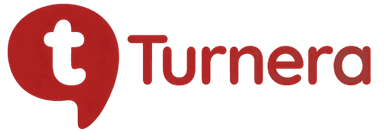 Logotipo horizontal de Turnera en color blanco - App de gestión de citas para barberías y salones